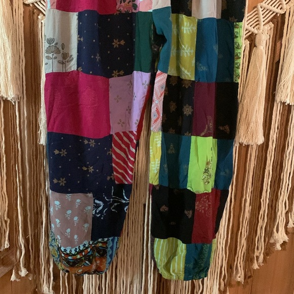 Paths Of The Spirit Bohemian Gypsy Patchwork Parachute Pants Size L/XL - Picture 9 of 14